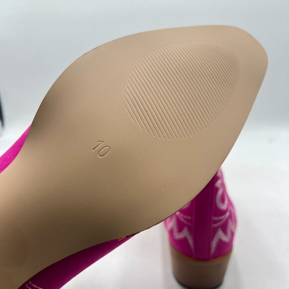 Hot Pink Cowboy Boots for Women Cowgirl Ankle Western Embroidered Stitched Boot - Picture 5 of 7